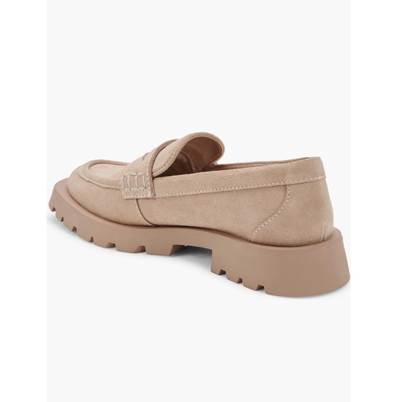 Dolce Vita Elias Loafer Tan Dune Suede Women’s Size 11 Penny Slot Lug Sole - Picture 4 of 16